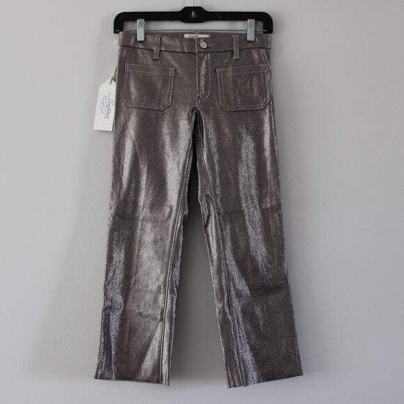 NWT Seafarer For Bonpoint Girl Sparkling Gold 'Lord Jim' Style Pants Straight 12 - Picture 1 of 10